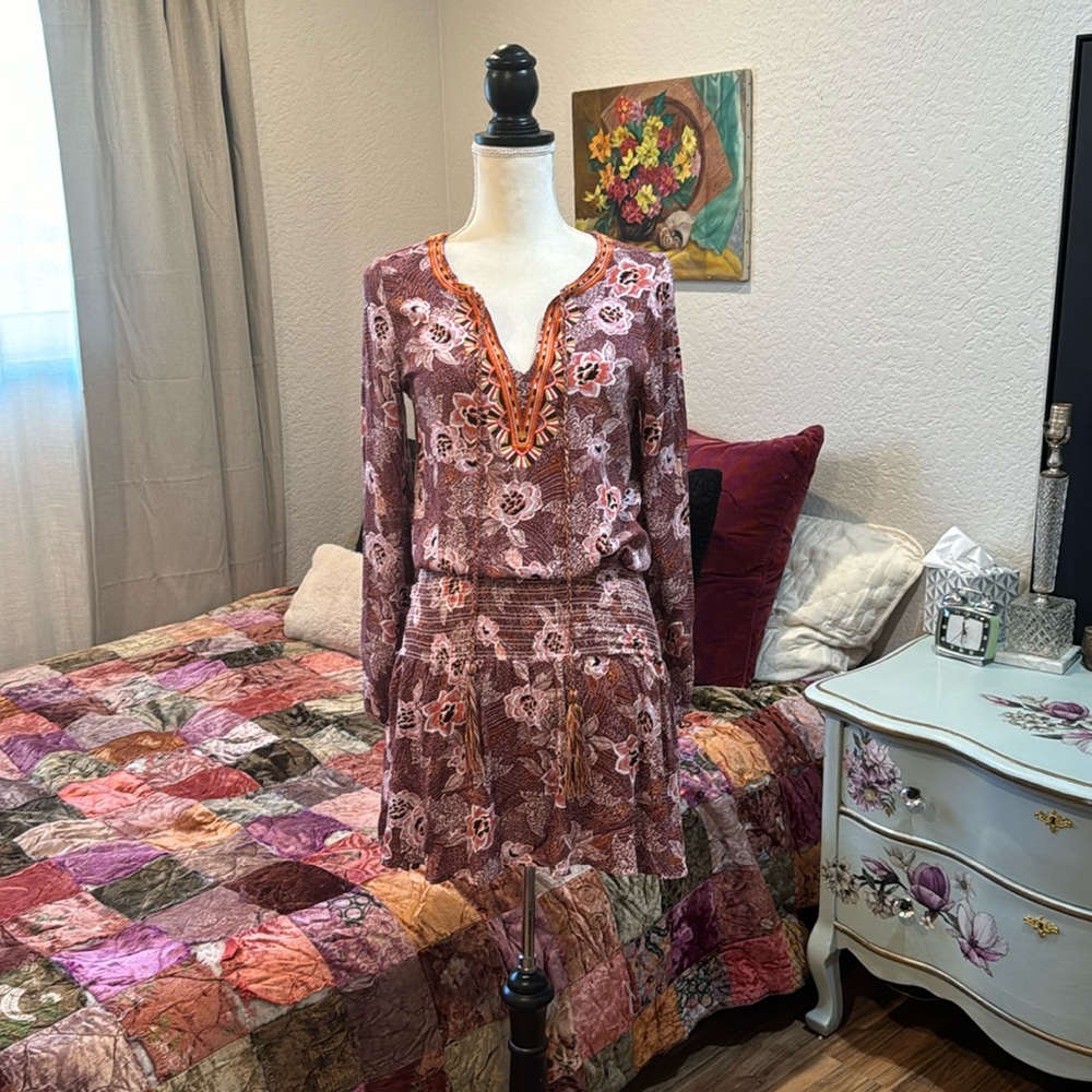 Banjara lightweight boho mini dress or blouse